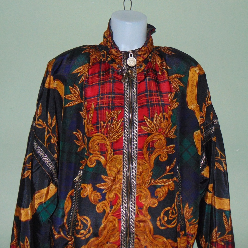 Vintage Gallery Black/Gold Bomber Jacket (XS) - Picture 3 of 7